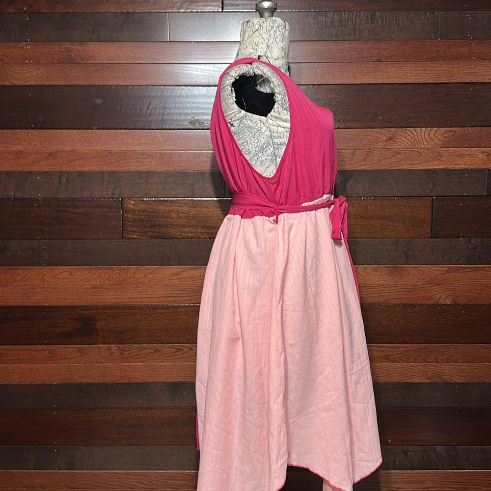 No Brand Tag Two-Tone Pink Sleeveless Dress - Picture 7 of 9